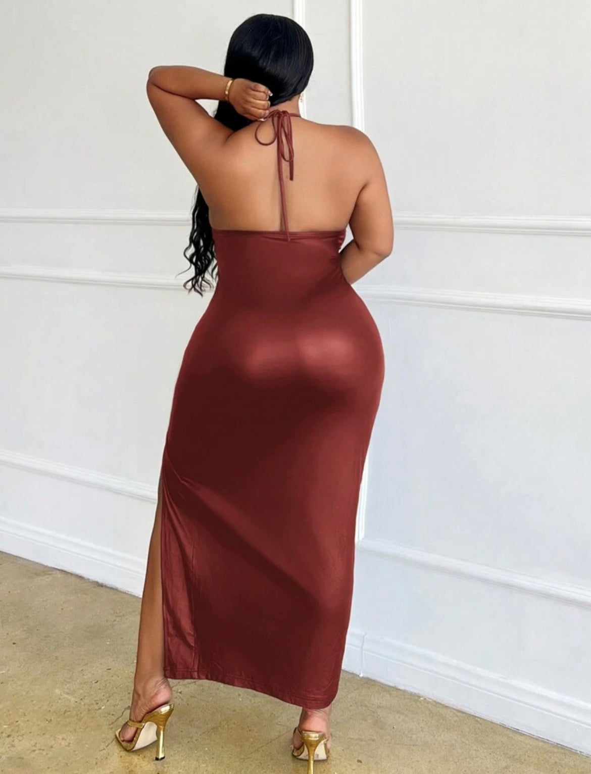 Sexy Faux Leather Bodycon Dress