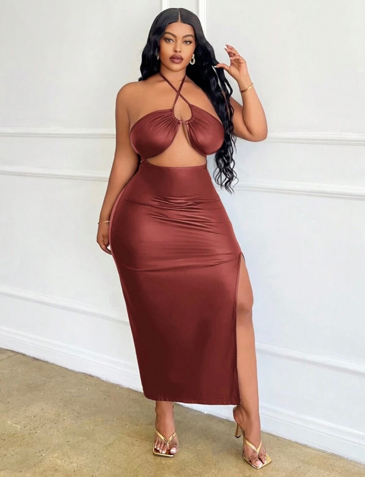 Sexy Faux Leather Bodycon Dress